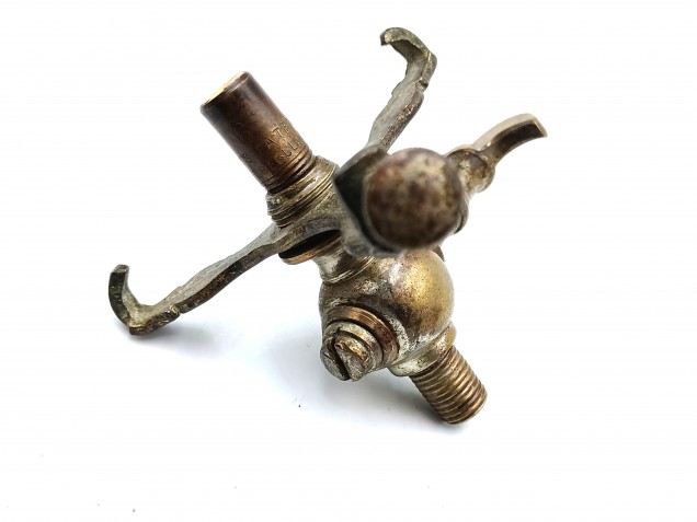 Antique gasolier gas taps with storm shade gallery