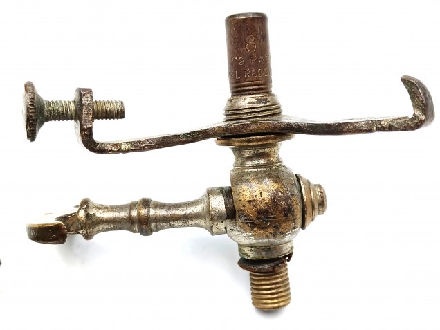Antique gasolier gas taps with storm shade gallery
