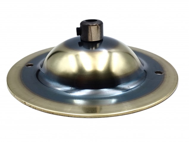 Large Ceiling Rose dome Pendant Set With B22 Lamp Holder Brushed Antique Finish