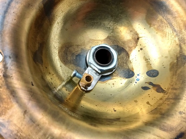 Large Ceiling Rose dome Pendant Set With B22 Lamp Holder Brushed Antique Finish