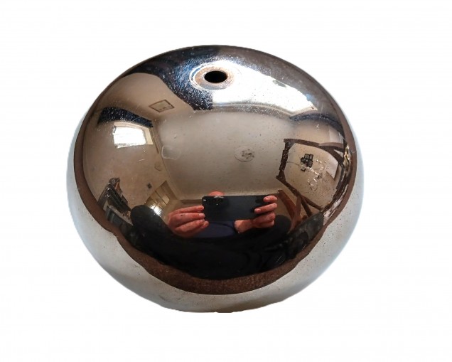 Reclaimed Brass Chromed Chandelier Lower Centre Ball  