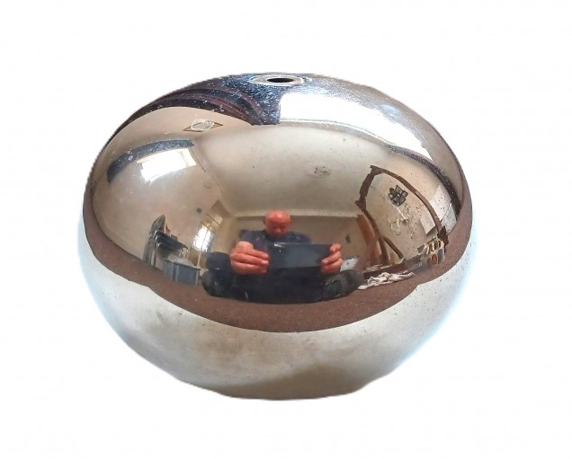 Reclaimed Brass Chromed Chandelier Lower Centre Ball  