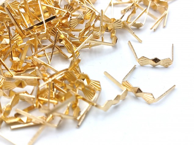 chandelier brass bow clips clasps 11mm