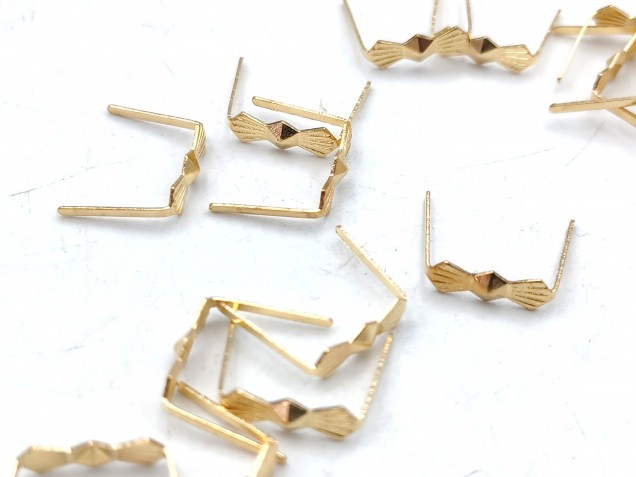 chandelier brass bow clips clasps 11mm
