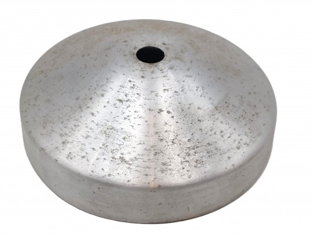 Venetian light blue rim clear glass chandelier bottom bowl Circa 1890