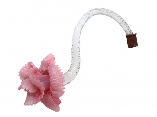 Chandelier parts Murano chandelier pink Flower clear stem