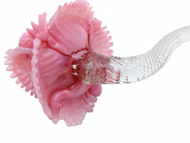 Chandelier parts Murano chandelier pink Flower clear stem