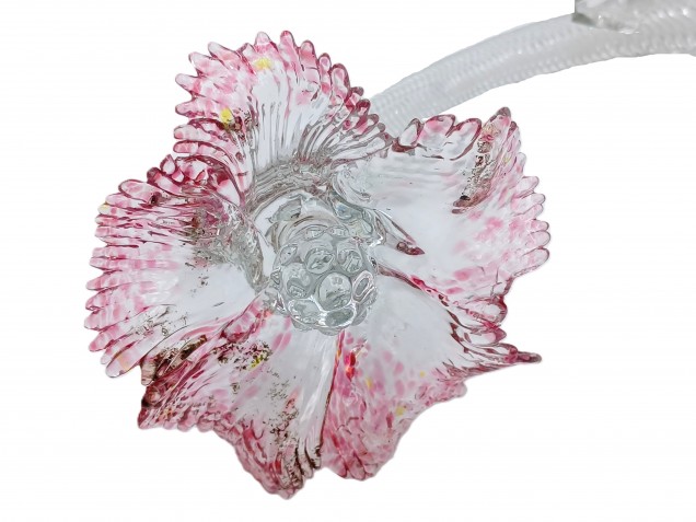 Chandelier parts Murano chandelier red Flower clear stem