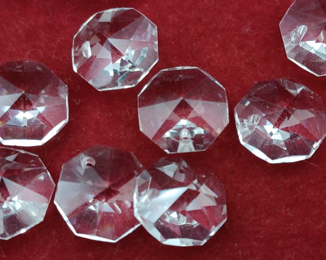 Swarovski octogan finial buttons , 14mm , 1 pin hole