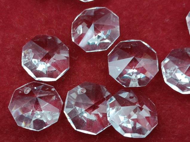 Swarovski octogan finial buttons , 14mm , 1 pin hole