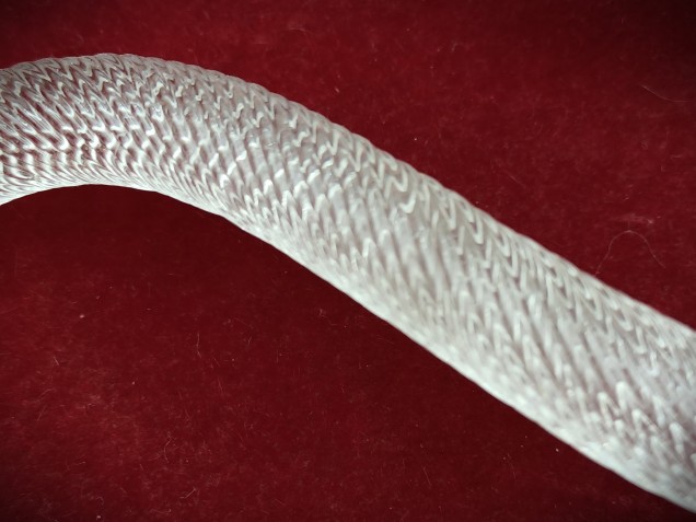 Antique Murano chandelier part clear leaf