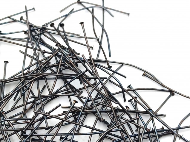 Chandelier Pins In dark Antique Brass 40mm length 