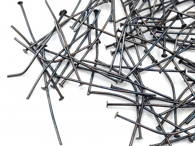 Chandelier Pins In dark Antique Brass 40mm length 