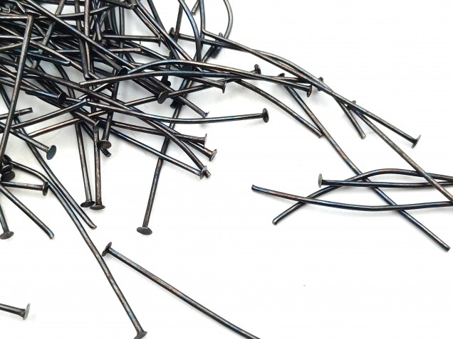 Chandelier Pins In dark Antique Brass 40mm length 