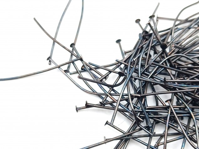 Chandelier Pins In dark Antique Brass 40mm length 