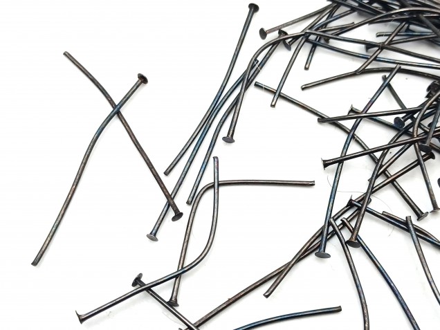 Chandelier Pins In dark Antique Brass 40mm length 