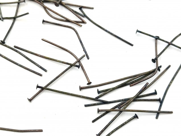 CHANDELIER PINS 30mm OLD ANTIQUE BRASS finish pack of 150