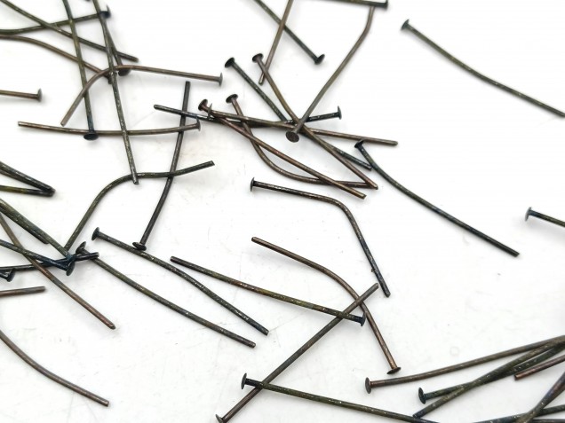 CHANDELIER PINS 30mm OLD ANTIQUE BRASS finish pack of 150