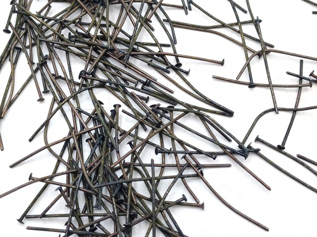 CHANDELIER PINS 30mm OLD ANTIQUE BRASS finish pack of 150