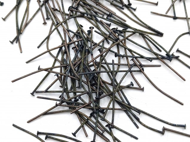 CHANDELIER PINS 30mm OLD ANTIQUE BRASS finish pack of 150