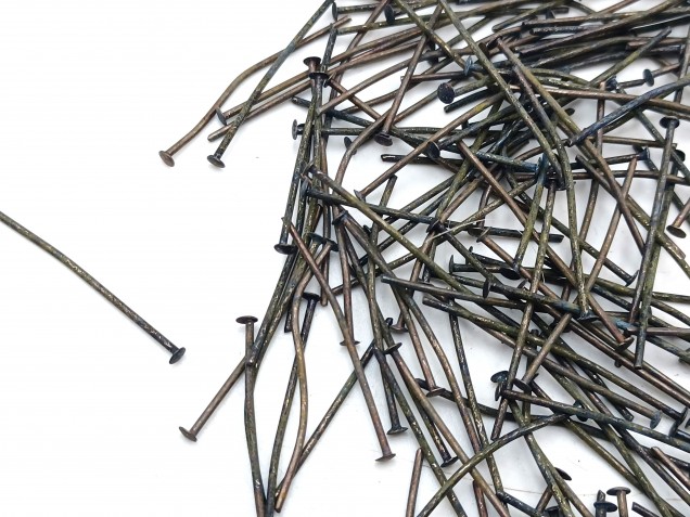 CHANDELIER PINS 30mm OLD ANTIQUE BRASS finish pack of 150