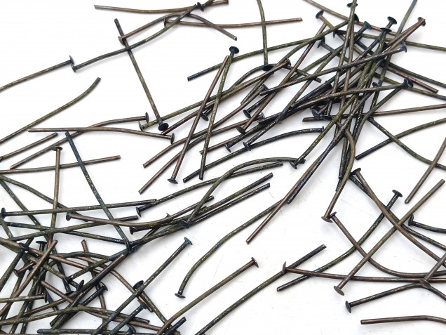 CHANDELIER PINS 30mm OLD ANTIQUE BRASS finish pack of 150