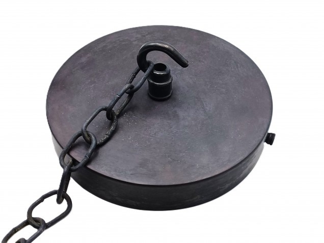 150mm Ceiling Rose Hook And Chain Dark Antique Finish