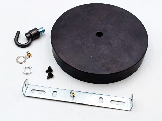 150mm Ceiling Rose Hook And Chain Dark Antique Finish