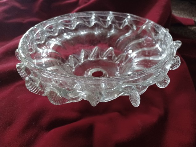 Antique Venetian Murano chandelier glass bottom bowl 180mm wide internal