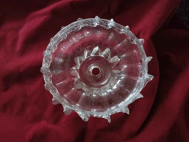 Antique Venetian Murano chandelier glass bottom bowl 180mm wide internal