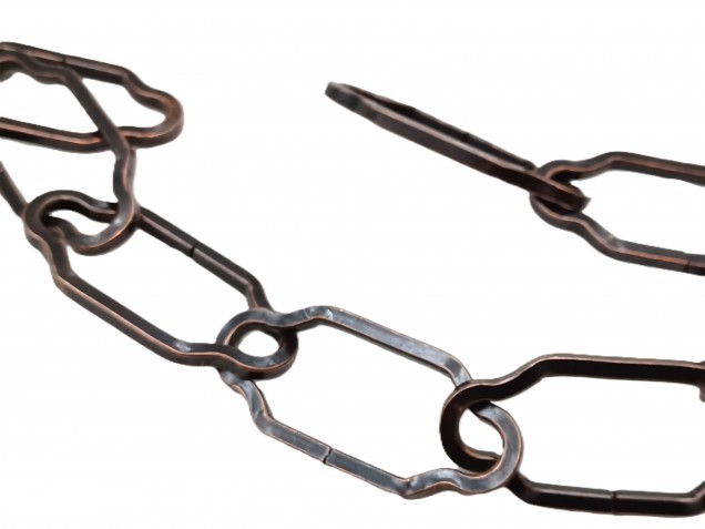 Chain Gothic Large Link Antique Plated Finish 