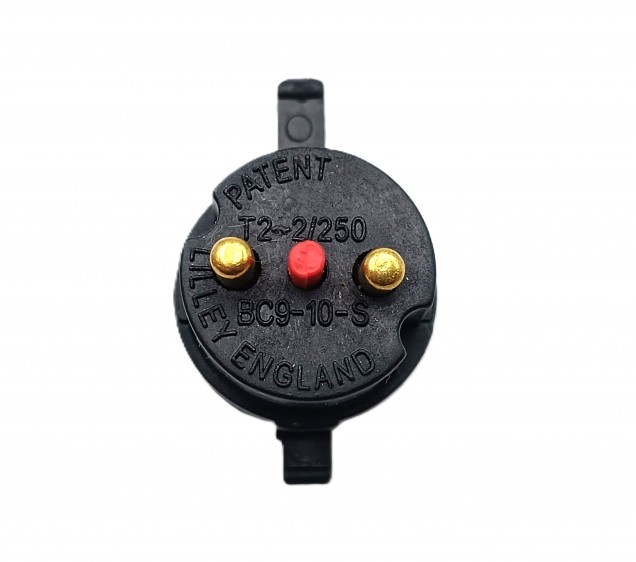 Switched pedestal lamp holder B22 SIDE ENTRY cord grip brushed antique