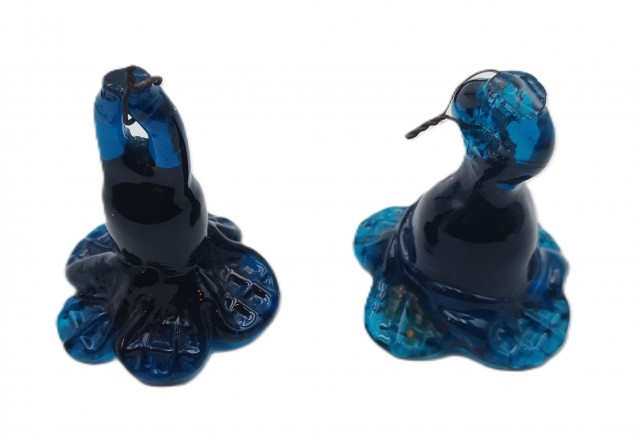 Venetian Murano Chandelier Drop Dark Blue x 2