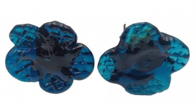 Venetian Murano Chandelier Drop Dark Blue x 2