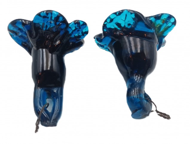 Venetian Murano Chandelier Drop Dark Blue x 2