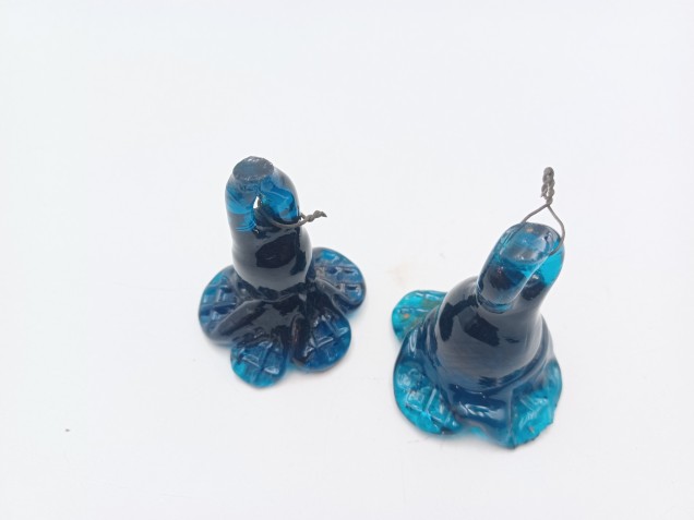 Venetian Murano Chandelier Drop Dark Blue x 2