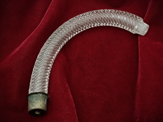 Baccarat fluted Glass arm Crook 