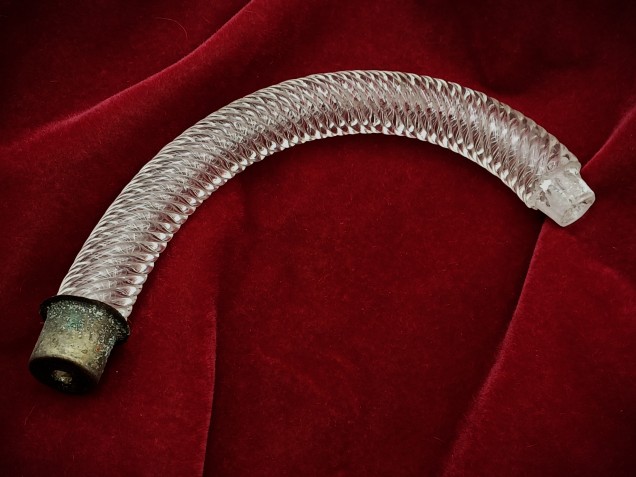 Baccarat fluted Glass arm Crook 