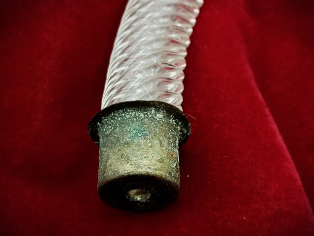 Baccarat fluted Glass arm Crook 