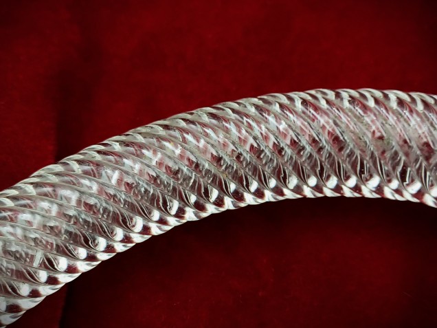 Baccarat fluted Glass arm Crook 