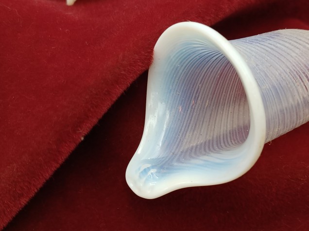 Venetian Chandelier snake Arm section Milky Blue