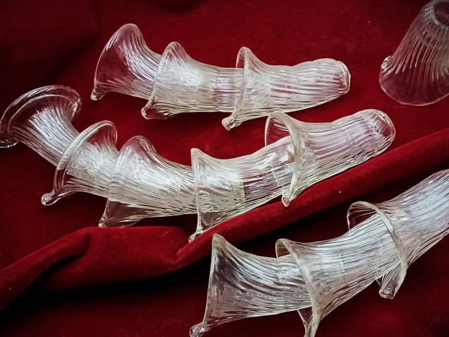 Venetian Chandelier snake Arm section clear