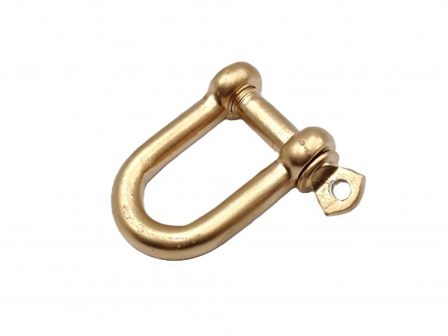 hand painted - gilded and varnished D shaped shackle .. select your finish