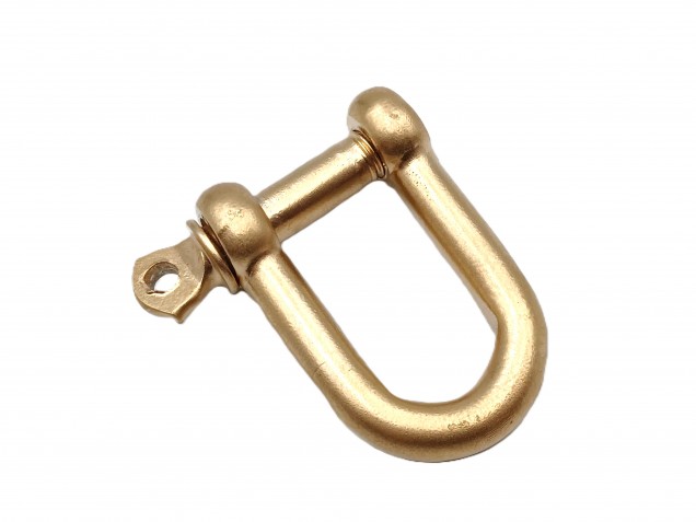 hand painted - gilded and varnished D shaped shackle .. select your finish