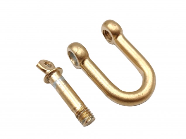 hand painted - gilded and varnished D shaped shackle .. select your finish