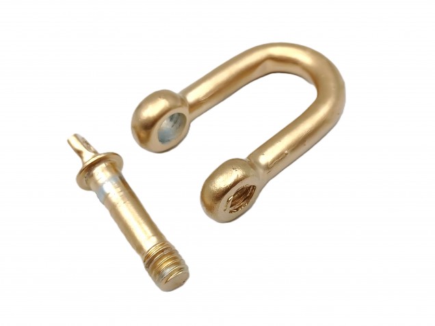 hand painted - gilded and varnished D shaped shackle .. select your finish