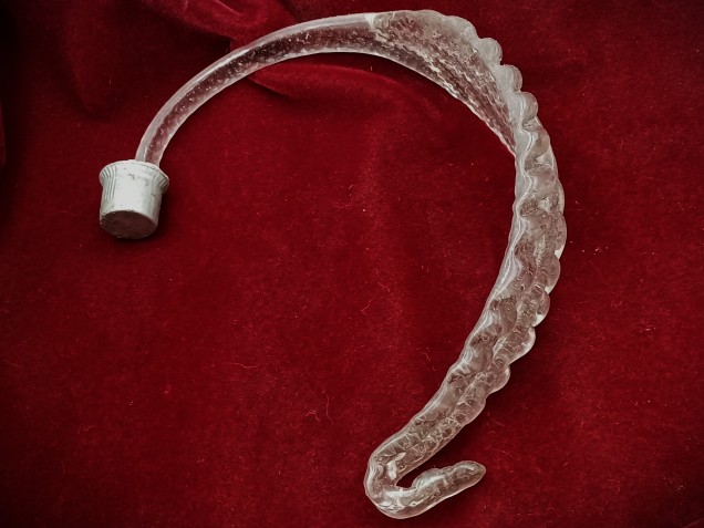 2 X Venetian chandelier Clear glass Leaves 