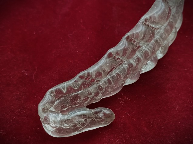 2 X Venetian chandelier Clear glass Leaves 