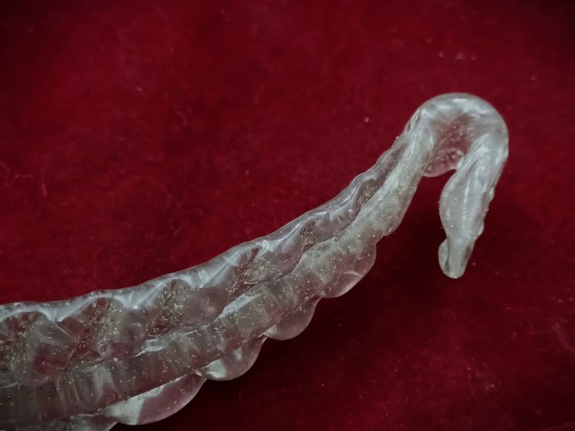 2 X Venetian chandelier Clear glass Leaves 