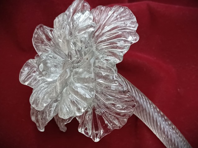  Murano Chandelier Flowers clear glass